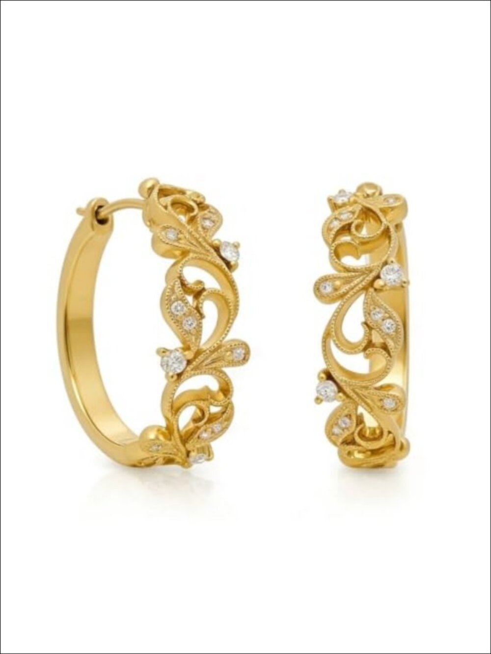 14K Gold Plated Hoop Earrings 25mm Latch Back Women Everyday Gift